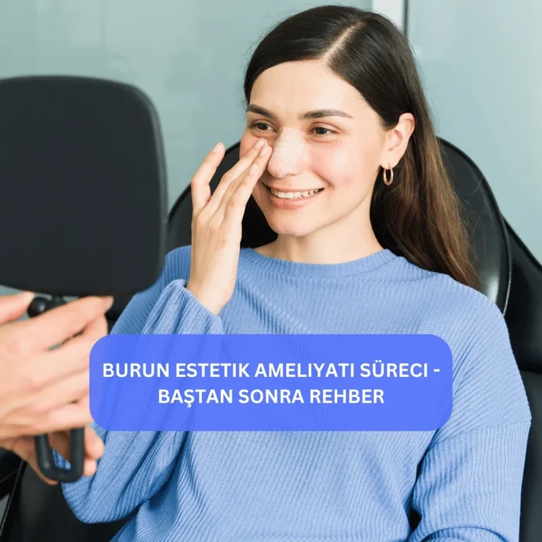 Burun estetiği öncesi değerlendirme ve sonrası iyileşme süreci görseli