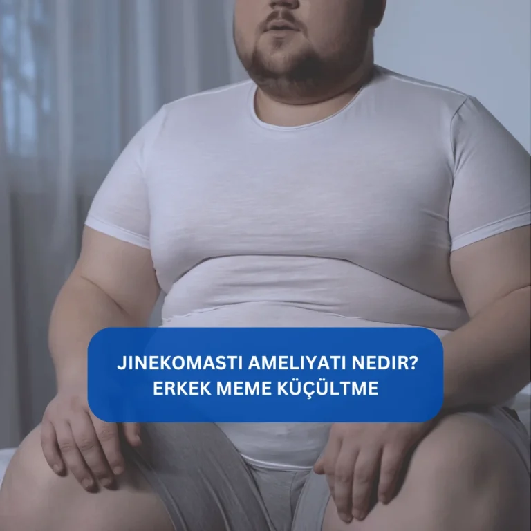 Jinekomasti Ameliyatı Nedir? Erkek meme küçültme Erkeklerde jinekomasti problemini ve ameliyatla çözümünü anlatan estetik görsel