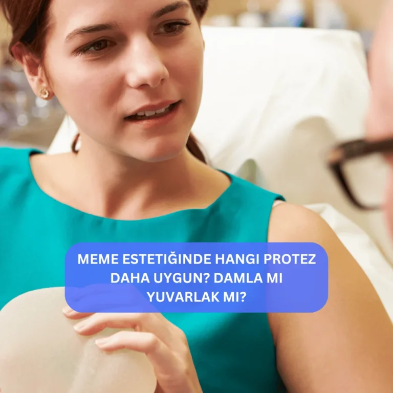 Meme Estetiğinde Hangi Protez Daha Uygun? Damla mı Yuvarlak mı? Damla ve yuvarlak meme protezlerini karşılaştıran görsel