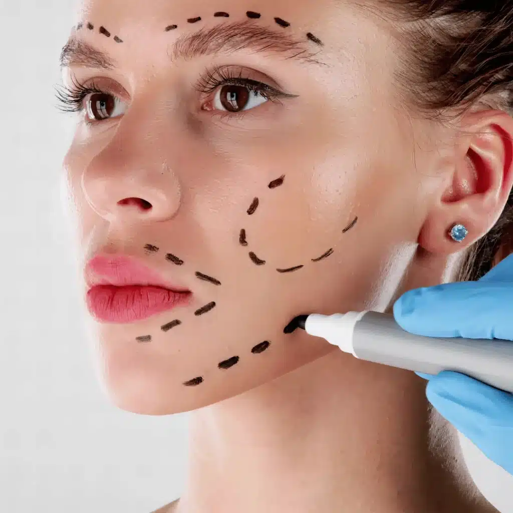 Yüz germe ameliyatı öncesi ve sonrası yüz hattı farkı